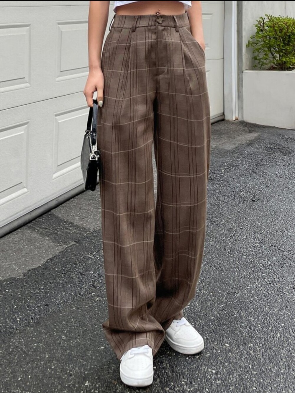 Women's Brown Straight-Leg Pants
